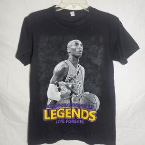 Kobe Bryant Lakers legends live forever black tee